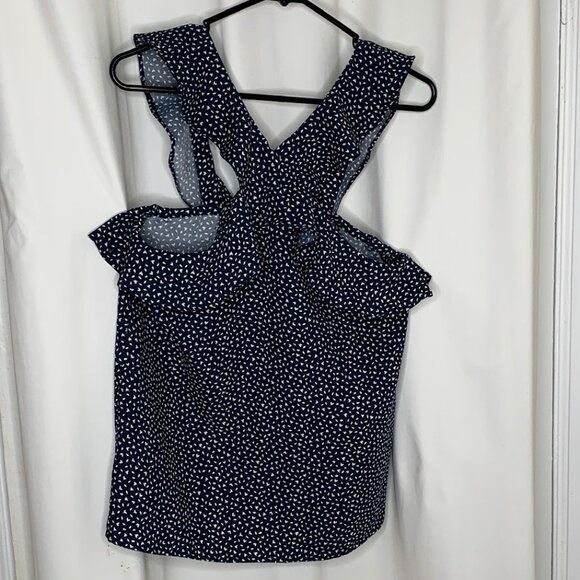 Banana Republic Cross-Front Ruffle Top - Picture 1 of 6